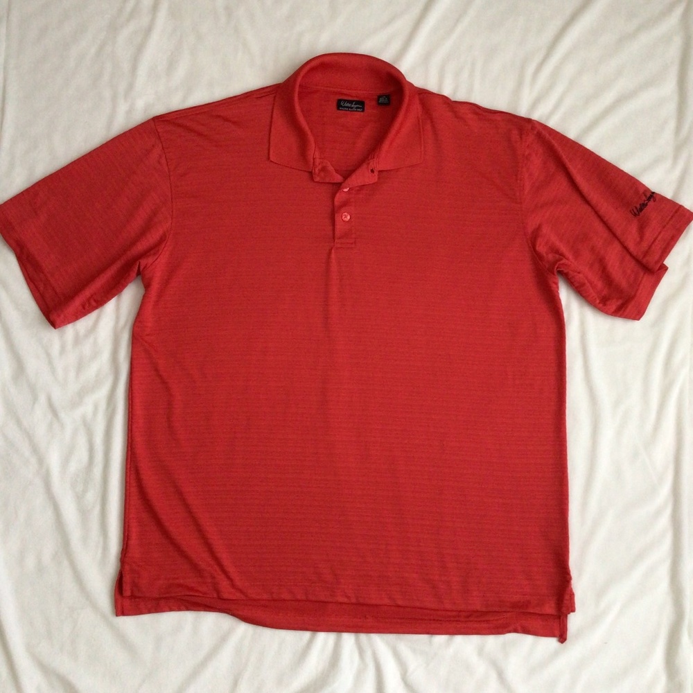 WALTER HAGEN MENS GOLF SHIRT - RED - SIZE XXL